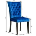 thumbnail image 2 of Restworld Dining Chair ,Set of 6 Elegantly Upholstered Velvet Chairs with Wooden Legs , Blue, 2 of 5