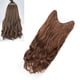 thumbnail image 5 of Pieza de extensión de cabello Universal para mujer, pieza de peluca sintética invisible en forma de U, sin marcar, marrón claro, rizado, 45cm/17,7 pulgadas, 5 of 8