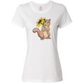 thumbnail image 3 of Inktastic Cute Chipmunk with Sunflower Women's T-Shirt, 3 of 5