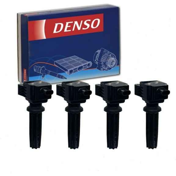 4 pc DENSO Direct Ignition Coils compatible with Ford Mustang 2.3L L4 2015-2019