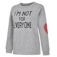 thumbnail image 5 of Women's T-Shirts Long Sleeve Womens Fall Tops Fashion O-Neck Love Pattern Sleeve Letter Print Sweatshirts Pullover Cute Tee Shirts Grey XL, 5 of 9