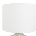thumbnail image 5 of DecMode 25" Handmade Woven Beige Table Lamp with White Linen Shade, 5 of 10