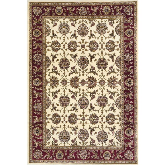 9' x 13' Polypropylene Ivory or Red Area Rug