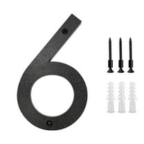Holloyiver 5 Inch House Address Numbers, Easy Installation With Screw and Hardware for Flush or Floating Mount, Frosted Matte Black Acrylic Address Mailbox Numbers for Exterior, Porch