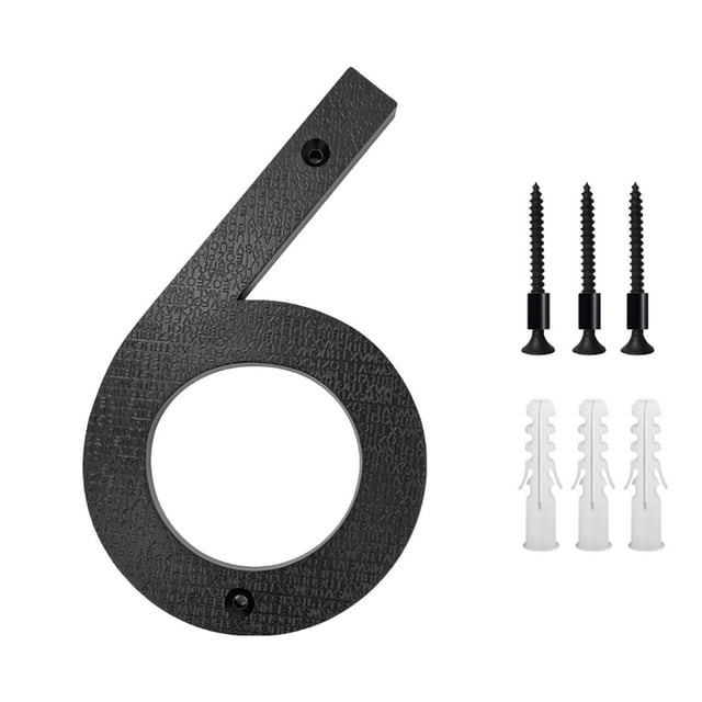 Uklsqma 5 Inch Modern Metal House Numbers Abs Durable Weather-Resistant Door Number Signs with Matte Finish Easy Installation Included Nails for Home Apartment Mailbox Garage Yard Address Display