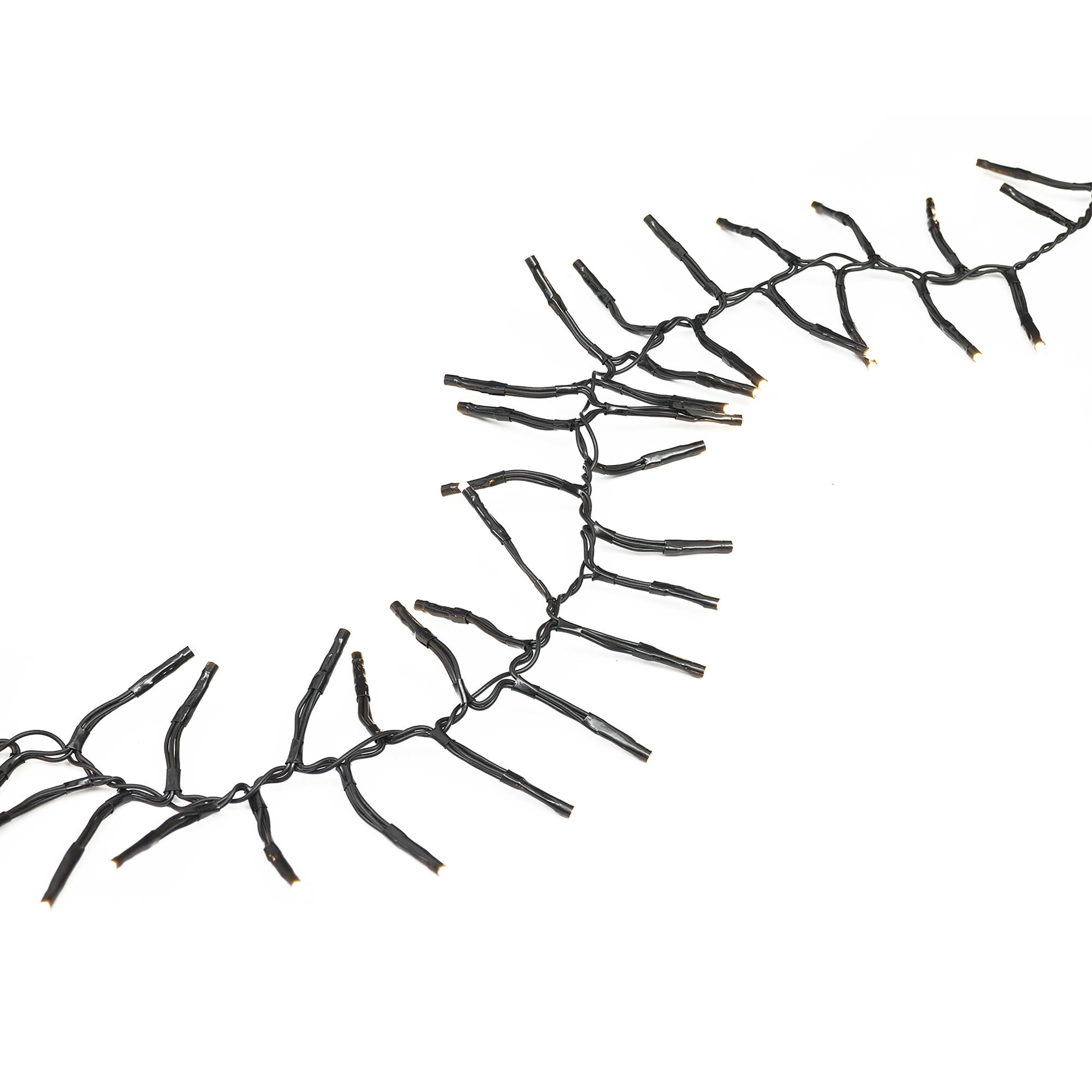 Indoor/Outdoor 200-Count LED 8-Function Micro Christmas Garland Lights, Warm White, Black Wire, 9', by Holiday Time