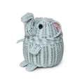thumbnail image 5 of Blue Elephant Rattan Storage Basket With Lid Hand Woven Shelf Organizer Cute Handmade Gift Wicker, 5 of 6