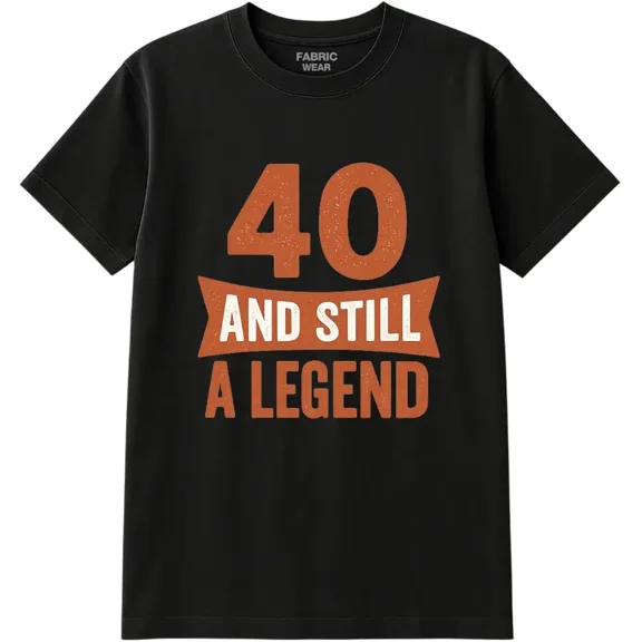 Funny Vintage 40th Birthday Legend Unisex Gift for Men Women Graphic Short Sleeve T-Shirt