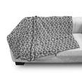 thumbnail image 3 of Black and White Soft Flannel Fleece Throw Blanket, Monochrome Geometric Mosaic with Circles Ring Shapes Simple Minimalist, Cozy Plush for Indoor and Outdoor Use, 60" x 80", Black White, by Ambesonne, 3 of 6