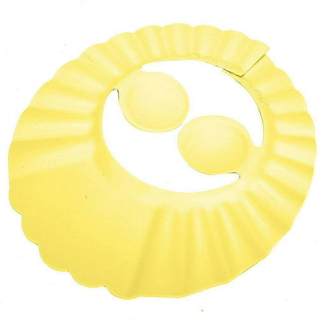 Baby Shower Shampoo Bathing Hat Silicone Hair Sunshade Shield Ear Protection Hat for KidYellow