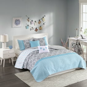 Mizone Katelyn 4 Piece Coverlet Set Full Queen Teal Walmart Com