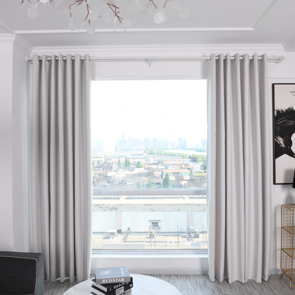 Solid Color Blackout Curtains Office Plant Balcony Insulation Curtain