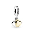 thumbnail image 2 of PANDORA Two-Tone Double Heart Dangle Charm, 2 of 2
