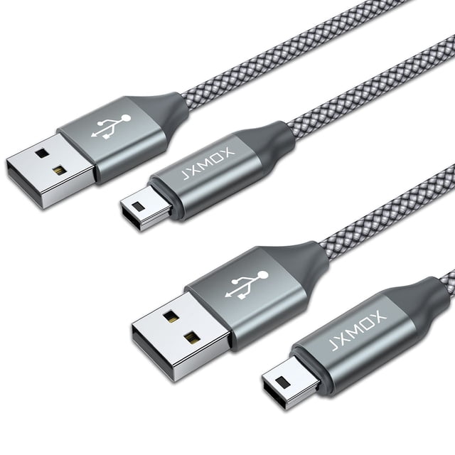 Cable USB JXMOX Mini USB 2.0 tipo A macho a Mini B de 5 pines, 1 m