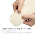 thumbnail image 6 of Slippers for Women Memory Foam House Womens Slipper Slides Home Bedroom Bathroom Spa Open Toe Corduroy Slippers Cozy Comfortable, 6 of 7
