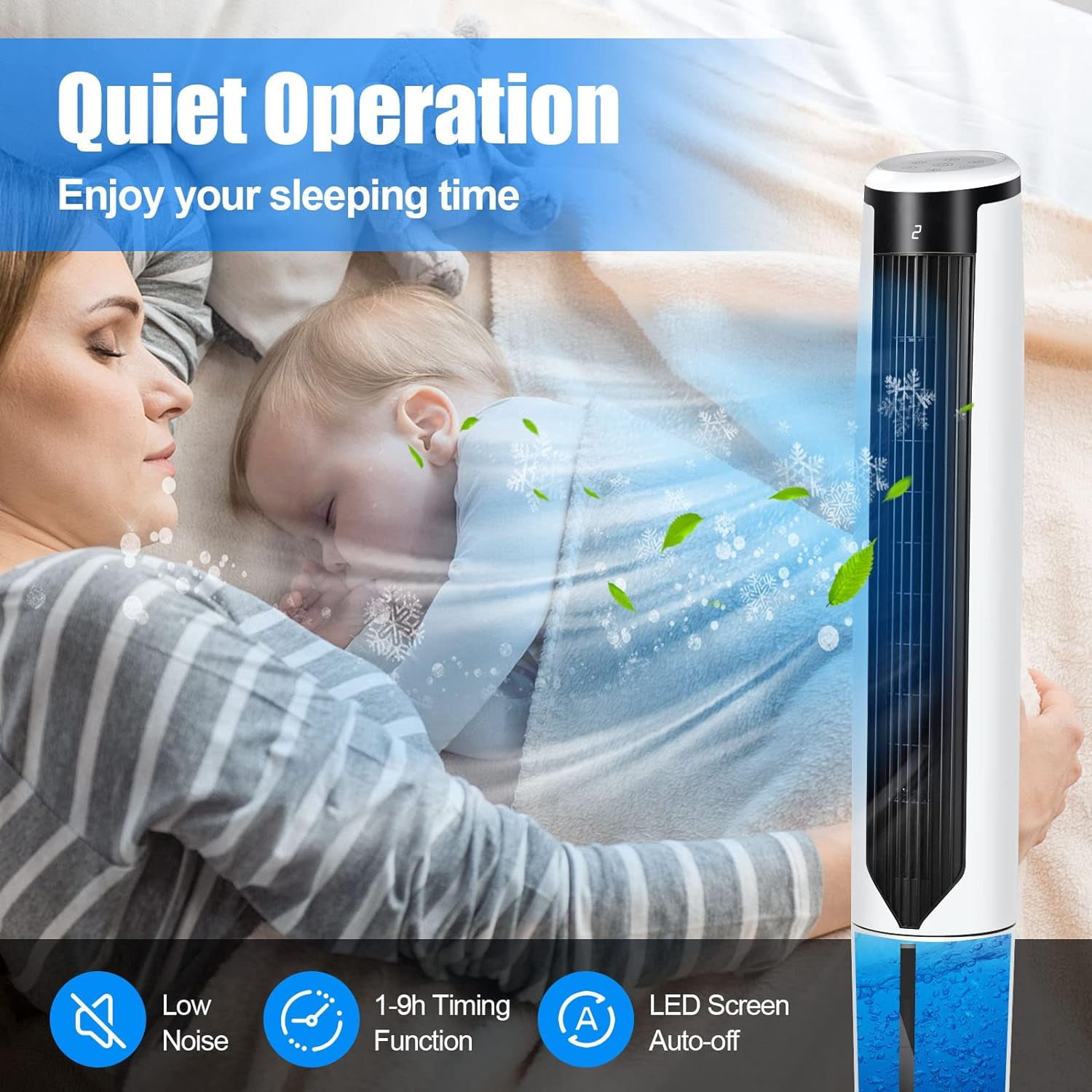 Giantex Evaporative Air Cooler, Floor Standing Portable Air Cooler Fan, Quiet Cooling for Bedroom/Living Room/Office