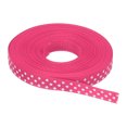 thumbnail image 1 of Uxcell Grosgrain Ribbons with White Dots Ribbon Bow Decoration Crafts Gift Wrapping Wedding Rose Red 10 Yards 3/8 Inch, 1 of 7