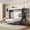 Gray, variant on Dolonm Queen Size Murphy Bed with Storage Compartments and Drawer, Foldable Platform Wall Bed Frame with Adjustable Shelves for Bedroom, White
