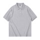 thumbnail image 4 of Camisa POLO de manga corta para hombre, camiseta básica en blanco de color sólido, camisa holgada de algodón puro con solapa de talla grande, 4 of 5