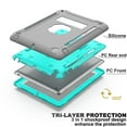 thumbnail image 4 of iPad 2 Case, iPad 3 Case, iPad 4 Case, Dteck Kickstand Heavy Duty Rugged Shockproof High Impact Resistant Hybrid Three Layer Full Body Protective Cover w/ Screen Protector For iPad 2 3 4,Gray/Mint, 4 of 7