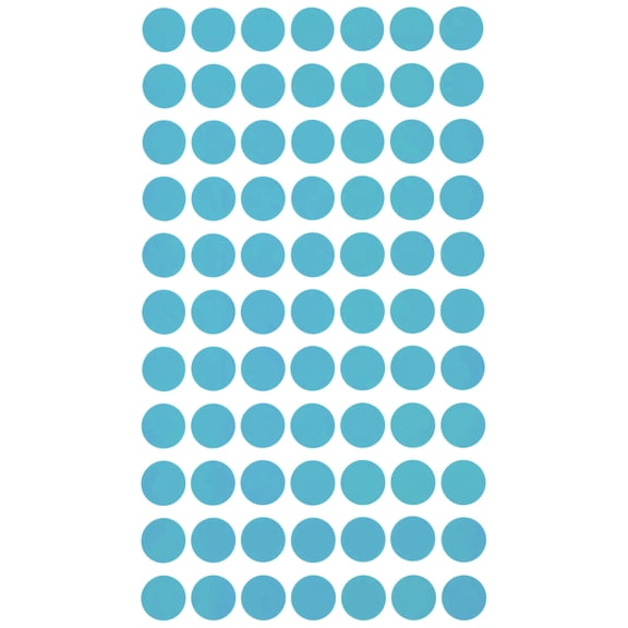 Royal Green Removable Labels Easy Peel Off 1.5cm No Residue Color Code Stickers Round 15mm 7700 Pack - (Light Blue)