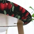 thumbnail image 6 of Cherry Fruit Black Round Fitted Tablecloth, Waterproof Outdoor Table Cloth Fitted with Elastic Wipeable Table Cover Fit for 45" - 50" Diameter, 6 of 6