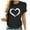 Black, variant on HAiming Women Love Heart Graphic Tees Shirt Plus Size Casual Short Sleeve Pullover Tunic Tops Blouse Clothes 2025