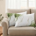 thumbnail image 3 of Outdoor Waterproof Pillow Covers Sage Green Gradient Stripes Decorative Throw Pillow Protectors,Pillowcase Cushion Cases for Patio Sofa Garden Couch,20x12in,Pack of 2, 3 of 14