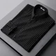 thumbnail image 2 of Camisas para hombre Camisa de rayas para hombre negra Venta de ropa popular coreana Cosas baratas con estilo coreano Asia Xxl Botones I, 2 of 4
