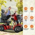 thumbnail image 6 of QEEKA Mobility Scooter,4 Wheels Mobility Scooter for Adults Seniors, Electric Folding Wheelchair Device for Travel,3-Speed Travel Long,Red, 6 of 9