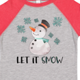 thumbnail image 4 of Inktastic Let It Snow Cute Snowman in Hat and Scarf Boys or Girls Toddler T-Shirt, 4 of 5