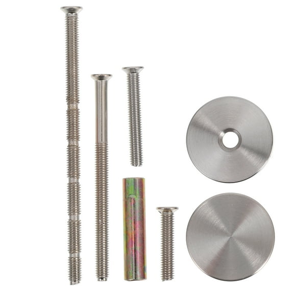 Stainless Steel Door Hole Cover Plate Round Door Knob Deadbolt Cover Plate Door Handle Hole Filler Plate for Doors 1 Set