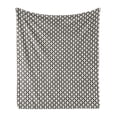 thumbnail image 1 of Geometric Soft Flannel Fleece Throw Blanket, Creative Design Rhombus Shape Grid Repeating Pattern Illustration, Cozy Plush for Indoor and Outdoor Use, 70" x 90", Charcoal Grey Eggshell, by Ambesonne, 1 of 5