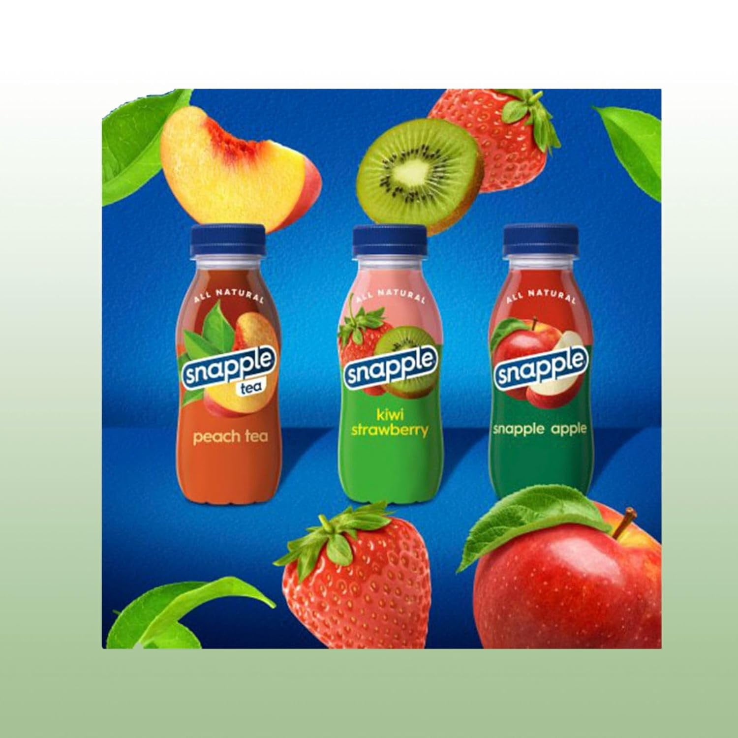 Snapple Kiwi Strawberry All Natural Fruit Juice Drink, 8 fl oz Plastic Bottles, Made with Real Fruit Flavor, 24-Pack