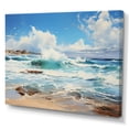 thumbnail image 2 of Designart "Sunkissed Beach by the Coastal Ocean III" Landscapes Wall Art Print, 2 of 5