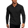 thumbnail image 2 of Antinious Men Solid Button Collar Long Sleeve Classic Outdoor Casual Fall Tops, 2 of 5