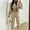 Khaki, variant on Wiyuqeen 3 Piece Sweatsuits for Women Zip Up Hoodie Sweatshirt Crop Tank Top Jogger Sweatpants Sets Plain Loose Fit Outfits Tracksuits