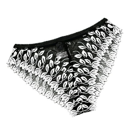 

Womens Lace Panty White Sexy Briefs 1-Pack