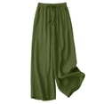 thumbnail image 6 of Favoffer Women Tank Top Pant Sets Crew Neck Sleeveless Vests Wide Leg Long Pants Cotton Linen Side Pocket Two Piece Outfits for Daily Casual Commute, 6 of 6