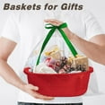 thumbnail image 2 of Langgg Christmas Gift Basket Holiday Gifting With Transparent Gift Bag And Ribbon Basket Empty white, 2 of 6