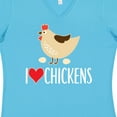 thumbnail image 4 of Inktastic Chickens Cute Farm Animal Women's V-Neck T-Shirt, 4 of 5