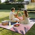 thumbnail image 5 of Fsddascl Pink Abstract Art Outdoor Rug for Patio/Deck/Porch, Non-Slip Large Area Rug 5 x 8 Ft, Modern Geometric Navy Blue Art Indoor Outdoor Rugs Washable Area Rugs, Reversible Camping Rug Carpet, 5 of 5