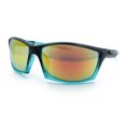 thumbnail image 4 of SA106 Sport Wrap Sunglasses UV400 Mirror Lens Lightweight Active Eyewear Black Teal Frame - Orange Mirror Lens, 4 of 7