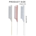 thumbnail image 5 of Professional Tail Comb With Steel Pins Hairdressing For Precise Hair Styling, 5 of 14