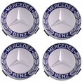thumbnail image 1 of Tapacubos de 4 piezas compatibles con Mercedes Benz 75 mm - Azul, 1 of 5