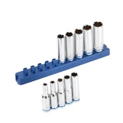 Hyper Tough 11-Piece 1/4-in mm, Deep Drive Socket Set