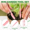 thumbnail image 2 of Uxcell 6-Pack Mini Garden Hand Tools for Succulent Transplanting, Plastic Seedlings Dibber for Repotting [Pink], 2 of 7