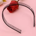 thumbnail image 2 of Diadema con peine de dientes de metal para mujer (negra), 2 of 7