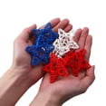 thumbnail image 7 of Janrevotw Rattan Decorative Holiday Arrangement Hanging 4th Of July Star Shaped Rattan Ball Decoration, Red, White And Blue Decorative Hanging Wicker Balls For Patriotic Independence Day Home Decor Va, 7 of 7