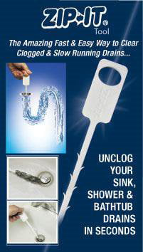 2  Zip It Cobra Drain Cleaning Tool Drain Opener Sink Bathtub Shower USA Made 